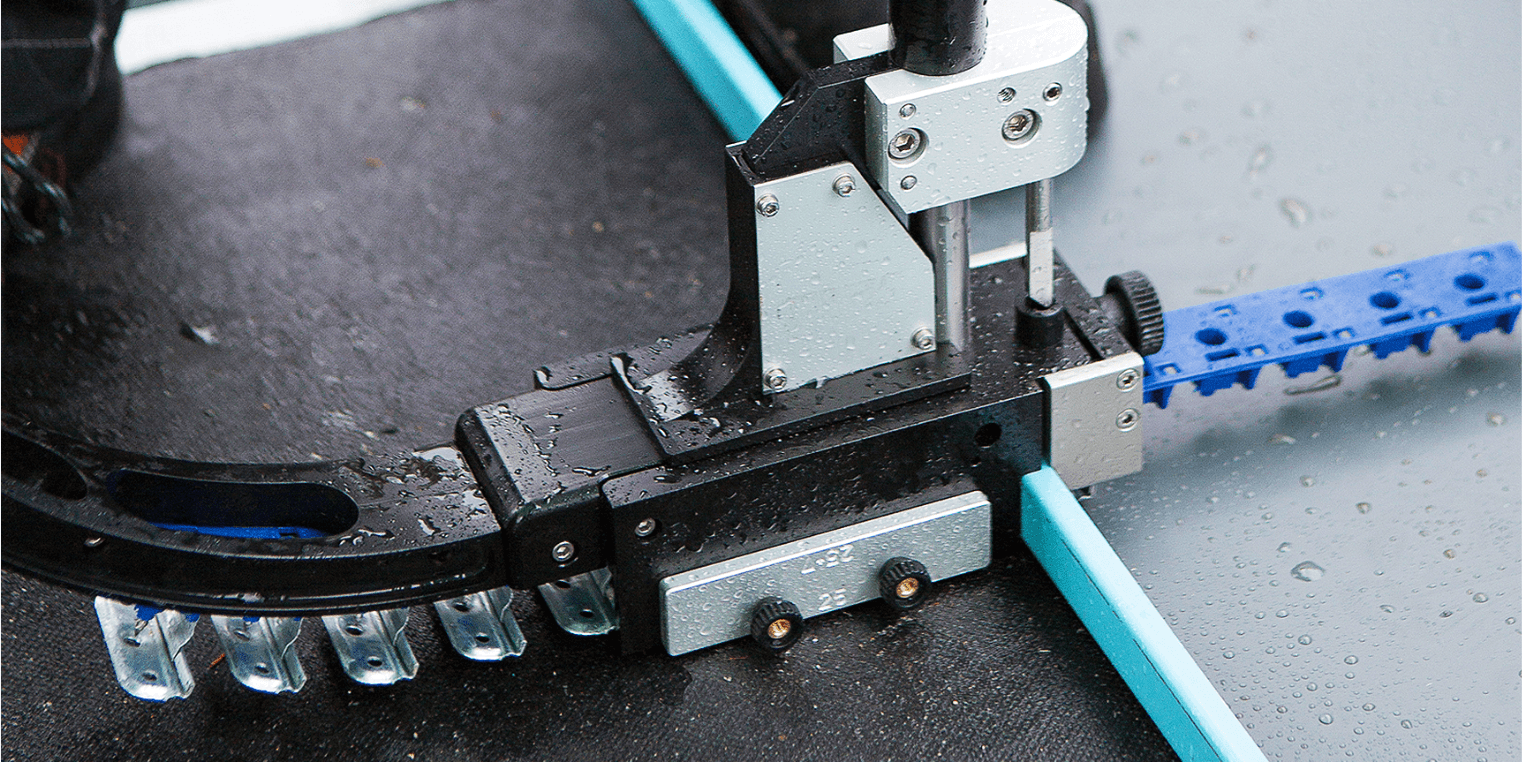 Bjarnes System clip installation Bjarnes System tool for clip installation on standing seam metal roofing.