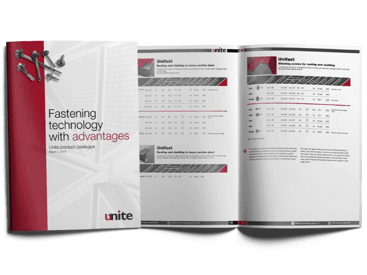 Unite Fasteners product catalogue and technical data Unite Fasteners product catalogue with technical fastening data.